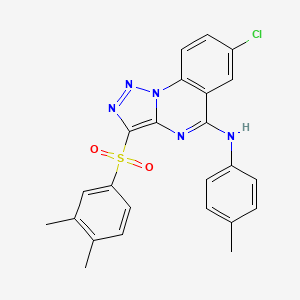 7-chloro-3-[(3,4-dimethylphenyl)sulfonyl]-N-(4-methylphenyl)[1,2,3]triazolo[1,5-a]quinazolin-5-amine