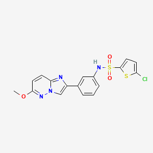 molecular formula C17H13ClN4O3S2 B2674872 5-氯-N-(3-(6-甲氧基咪唑并[1,2-b]嘧啶-2-基)苯基)噻吩-2-磺酰胺 CAS No. 952997-49-8