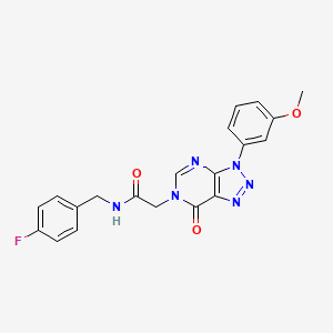 molecular formula C20H17FN6O3 B2674874 N-(4-fluorobenzyl)-2-(3-(3-methoxyphenyl)-7-oxo-3H-[1,2,3]triazolo[4,5-d]pyrimidin-6(7H)-yl)acetamide CAS No. 847385-75-5