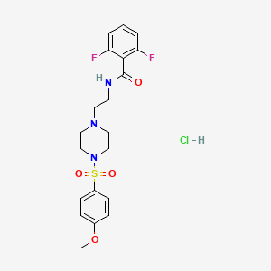 2,6-difluoro-N-(2-(4-((4-methoxyphenyl)sulfonyl)piperazin-1-yl)ethyl)benzamide hydrochloride