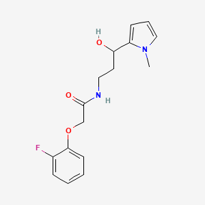 2-(2-fluorophenoxy)-N-(3-hydroxy-3-(1-methyl-1H-pyrrol-2-yl)propyl)acetamide