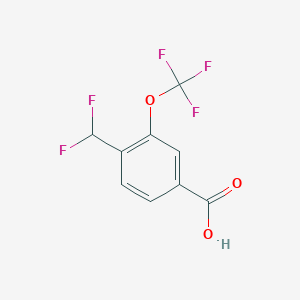 molecular formula C9H5F5O3 B2674888 4-(Difluoromethyl)-3-(trifluoromethoxy)benzoic acid CAS No. 2248383-18-6