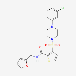 3-{[4-(3-chlorophenyl)piperazin-1-yl]sulfonyl}-N-(2-furylmethyl)thiophene-2-carboxamide