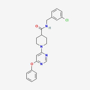 N-(3-chlorobenzyl)-1-(6-phenoxypyrimidin-4-yl)piperidine-4-carboxamide