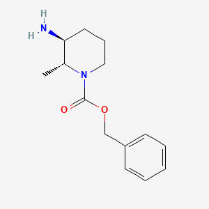 molecular formula C14H20N2O2 B2674892 苄基(2R,3S)-3-氨基-2-甲基哌啶-1-甲酸酯 CAS No. 912451-59-3