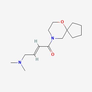 (E)-4-(Dimethylamino)-1-(6-oxa-9-azaspiro[4.5]decan-9-yl)but-2-en-1-one