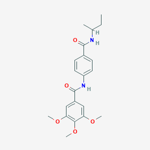 molecular formula C21H26N2O5 B267490 N-{4-[(sec-butylamino)carbonyl]phenyl}-3,4,5-trimethoxybenzamide 