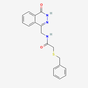 2-benzylsulfanyl-N-[(4-oxo-3H-phthalazin-1-yl)methyl]acetamide