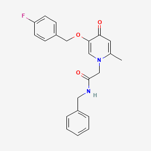 molecular formula C22H21FN2O3 B2674905 N-benzyl-2-(5-((4-fluorobenzyl)oxy)-2-methyl-4-oxopyridin-1(4H)-yl)acetamide CAS No. 946333-11-5
