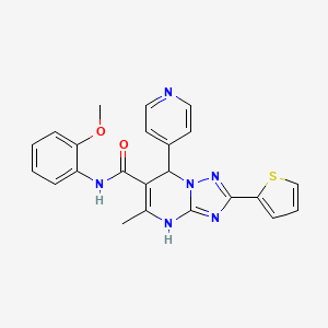 N-(2-methoxyphenyl)-5-methyl-7-(pyridin-4-yl)-2-(thiophen-2-yl)-4H,7H-[1,2,4]triazolo[1,5-a]pyrimidine-6-carboxamide