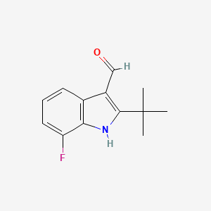 molecular formula C13H14FNO B2674908 2-tert-butyl-7-fluoro-1H-indole-3-carbaldehyde CAS No. 586949-71-5