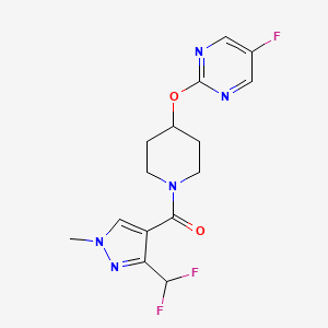 [3-(Difluoromethyl)-1-methylpyrazol-4-yl]-[4-(5-fluoropyrimidin-2-yl)oxypiperidin-1-yl]methanone