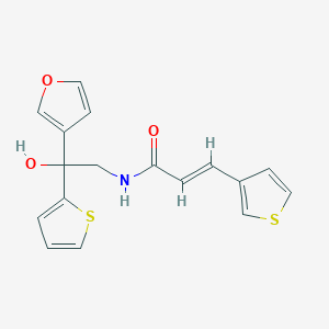 (2E)-N-[2-(furan-3-yl)-2-hydroxy-2-(thiophen-2-yl)ethyl]-3-(thiophen-3-yl)prop-2-enamide
