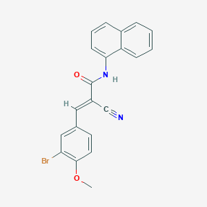 3-(3-bromo-4-methoxyphenyl)-2-cyano-N-(naphthalen-1-yl)prop-2-enamide