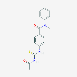 molecular formula C17H17N3O2S B267492 4-[(acetylcarbamothioyl)amino]-N-methyl-N-phenylbenzamide 