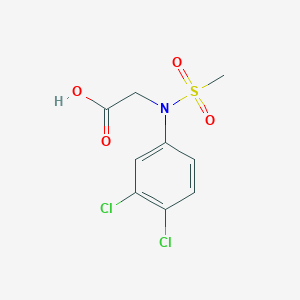molecular formula C9H9Cl2NO4S B2674928 N-(3,4-二氯苯基)-N-(甲磺酰)甘氨酸 CAS No. 431979-36-1