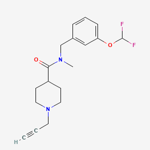 N-{[3-(difluoromethoxy)phenyl]methyl}-N-methyl-1-(prop-2-yn-1-yl)piperidine-4-carboxamide