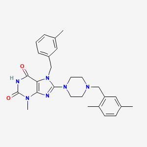 8-(4-(2,5-dimethylbenzyl)piperazin-1-yl)-3-methyl-7-(3-methylbenzyl)-1H-purine-2,6(3H,7H)-dione