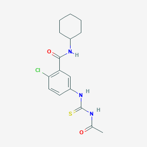 5-[(acetylcarbamothioyl)amino]-2-chloro-N-cyclohexylbenzamide