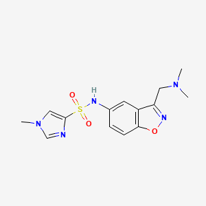 N-[3-[(Dimethylamino)methyl]-1,2-benzoxazol-5-yl]-1-methylimidazole-4-sulfonamide