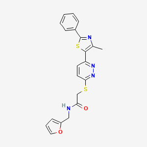 N-(furan-2-ylmethyl)-2-((6-(4-methyl-2-phenylthiazol-5-yl)pyridazin-3-yl)thio)acetamide