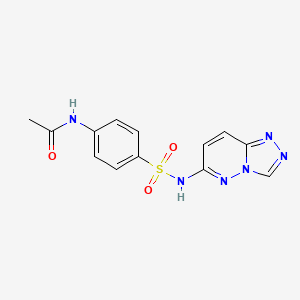 molecular formula C13H12N6O3S B2674943 N-{4-[([1,2,4]triazolo[4,3-b]pyridazin-6-ylamino)sulfonyl]phenyl}acetamide CAS No. 1111959-55-7