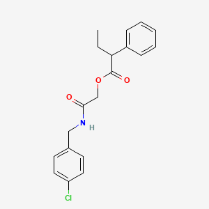 molecular formula C19H20ClNO3 B2674946 {[(4-Chlorophenyl)methyl]carbamoyl}methyl 2-phenylbutanoate CAS No. 400061-18-9