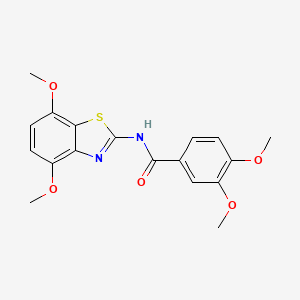 molecular formula C18H18N2O5S B2674948 N-(4,7-二甲氧基苯并[d]噻唑-2-基)-3,4-二甲氧基苯甲酰胺 CAS No. 912764-17-1