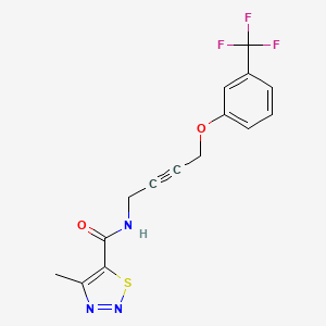 4-methyl-N-(4-(3-(trifluoromethyl)phenoxy)but-2-yn-1-yl)-1,2,3-thiadiazole-5-carboxamide