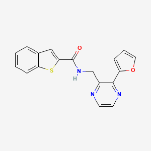N-((3-(furan-2-yl)pyrazin-2-yl)methyl)benzo[b]thiophene-2-carboxamide