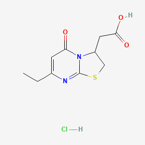 2-{7-ethyl-5-oxo-2H,3H,5H-[1,3]thiazolo[3,2-a]pyrimidin-3-yl}acetic acid hydrochloride