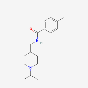 4-ethyl-N-((1-isopropylpiperidin-4-yl)methyl)benzamide