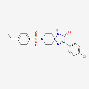 3-(4-Chlorophenyl)-8-((4-ethylphenyl)sulfonyl)-1,4,8-triazaspiro[4.5]dec-3-en-2-one