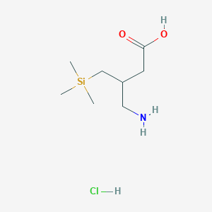 3-(Aminomethyl)-4-trimethylsilylbutanoic acid;hydrochloride