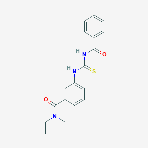 molecular formula C19H21N3O2S B267498 3-{[(benzoylamino)carbothioyl]amino}-N,N-diethylbenzamide 