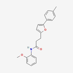 molecular formula C21H21NO3 B2674982 N-(2-methoxyphenyl)-3-[5-(4-methylphenyl)furan-2-yl]propanamide CAS No. 923200-66-2