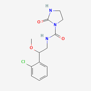 molecular formula C13H16ClN3O3 B2674988 N-(2-(2-氯苯基)-2-甲氧基乙基)-2-氧代咪唑烷-1-甲酸酰胺 CAS No. 1795478-07-7