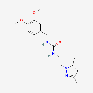 1-(3,4-dimethoxybenzyl)-3-(2-(3,5-dimethyl-1H-pyrazol-1-yl)ethyl)urea