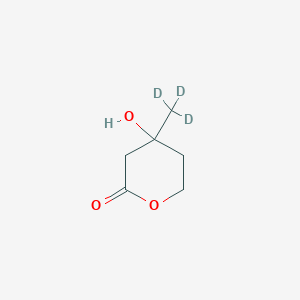 molecular formula C6H10O3 B026750 D,L-Mevalonic Acid Lactone-d3 CAS No. 61219-76-9