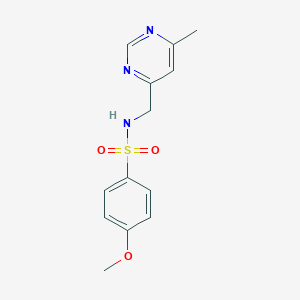 4-methoxy-N-((6-methylpyrimidin-4-yl)methyl)benzenesulfonamide