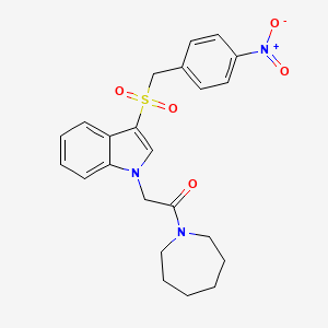 1-(azepan-1-yl)-2-(3-((4-nitrobenzyl)sulfonyl)-1H-indol-1-yl)ethanone