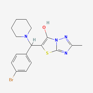 molecular formula C17H19BrN4OS B2675012 5-((4-溴苯基)(哌啶-1-基)甲基)-2-甲基噻唑并[3,2-b][1,2,4]三唑-6-醇 CAS No. 851809-58-0