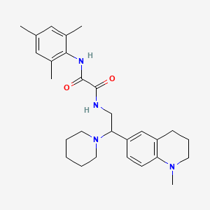 molecular formula C28H38N4O2 B2675017 N-甲苯基-N'-[2-(1-甲基-1,2,3,4-四氢喹啉-6-基)-2-哌啶-1-基乙基]乙二酰胺 CAS No. 922040-62-8