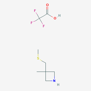 3-Methyl-3-(methylsulfanylmethyl)azetidine;2,2,2-trifluoroacetic acid