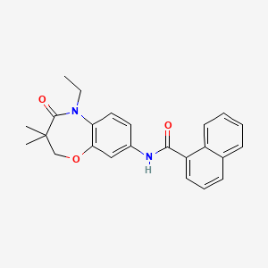 N-(5-ethyl-3,3-dimethyl-4-oxo-2,3,4,5-tetrahydrobenzo[b][1,4]oxazepin-8-yl)-1-naphthamide
