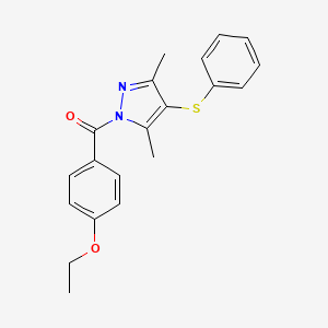 (3,5-Dimethyl-4-phenylsulfanylpyrazol-1-yl)-(4-ethoxyphenyl)methanone