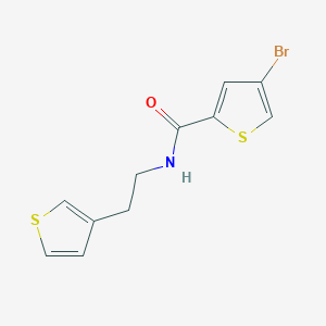molecular formula C11H10BrNOS2 B2675038 4-bromo-N-(2-(thiophen-3-yl)ethyl)thiophene-2-carboxamide CAS No. 1797295-69-2