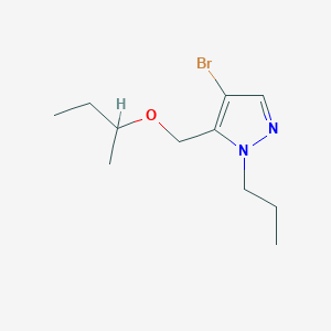 molecular formula C11H19BrN2O B2675045 4-bromo-5-(sec-butoxymethyl)-1-propyl-1H-pyrazole CAS No. 1856018-33-1