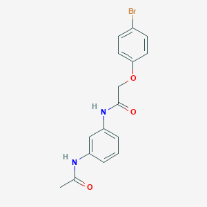 molecular formula C16H15BrN2O3 B267505 N-[3-(acetylamino)phenyl]-2-(4-bromophenoxy)acetamide 