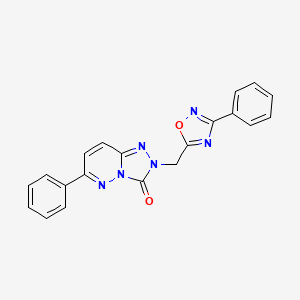 molecular formula C20H14N6O2 B2675056 6-phenyl-2-((3-phenyl-1,2,4-oxadiazol-5-yl)methyl)-[1,2,4]triazolo[4,3-b]pyridazin-3(2H)-one CAS No. 1251576-79-0